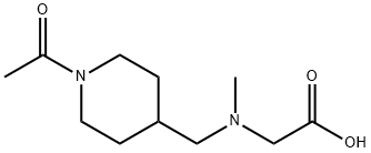 [(1-Acetyl-piperidin-4-ylMethyl)-Methyl-aMino]-acetic acid Structure
