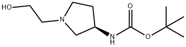 [(R)-1-(2-Hydroxy-ethyl)-pyrrolidin-3-yl]-carbaMic acid tert-butyl ester 구조식 이미지