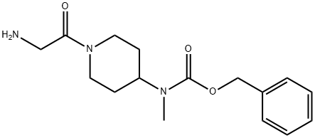 [1-(2-AMino-acetyl)-piperidin-4-ylMethyl]-carbaMic acid benzyl ester 구조식 이미지