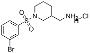 [1-(3-BroMo-benzenesulfonyl)-piperidin-3-yl]-Methyl-aMine hydrochloride Structure