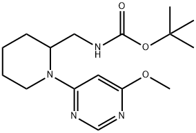 [1-(6-Methoxy-pyriMidin-4-yl)-piperidin-2-ylMethyl]-carbaMic acid tert-butyl ester 구조식 이미지