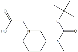 [3-(tert-Butoxycarbonyl-Methyl-aMino)-piperidin-1-yl]-acetic acid Structure