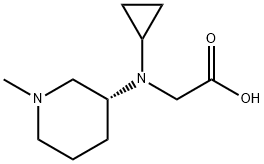 [Cyclopropyl-((R)-1-Methyl-piperidin-3-yl)-aMino]-acetic acid 구조식 이미지