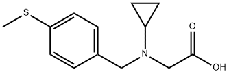 [Cyclopropyl-(4-Methylsulfanyl-benzyl)-aMino]-acetic acid 구조식 이미지