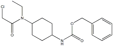 {4-[(2-Chloro-acetyl)-ethyl-aMino]-cyclohexyl}-carbaMic acid benzyl ester 구조식 이미지