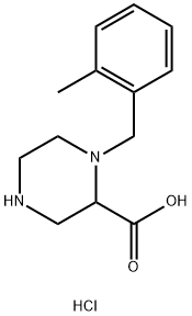 1-(2-Methyl-benzyl)-piperazine-2-carboxylic acid hydrochloride Structure