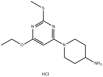 1-(6-Ethoxy-2-Methylsulfanyl-pyriMidin-4-yl)-piperidin-4-ylaMine hydrochloride Structure