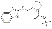 2-(Benzothiazol-2-ylsulfanylMethyl)
-pyrrolidine-1-carboxylic acid tert
-butyl ester 구조식 이미지