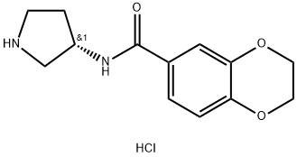 2,3-Dihydro-benzo[1,4]dioxine-6-carboxylic acid (S)-pyrrolidin-3-ylaMide hydrochloride Structure
