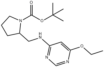 2-[(6-Ethoxy-pyriMidin-4-ylaMino)-Methyl]-pyrrolidine-1-carboxylic acid tert-butyl ester Structure