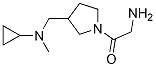 2-AMino-1-{3-[(cyclopropyl-Methyl-aMino)-Methyl]-pyrrolidin-1-yl}-ethanone 구조식 이미지