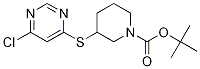 3-(6-Chloro-pyriMidin-4-ylsulfanyl)
-piperidine-1-carboxylic acid tert-
butyl ester Structure