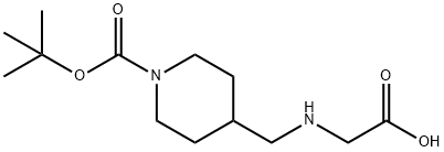 4-[(CarboxyMethyl-aMino)-Methyl]-piperidine-1-carboxylic acid tert-butyl ester Structure