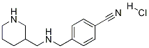 4-{[(Piperidin-3-ylMethyl)-aMino]-Methyl}-benzonitrile hydrochloride Structure
