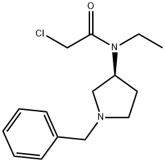 N-((S)-1-Benzyl-pyrrolidin-3-yl)-2-chloro-N-ethyl-acetaMide 구조식 이미지