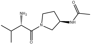 N-[(R)-1-((S)-2-AMino-3-Methyl-butyryl)-pyrrolidin-3-yl]-acetaMide Structure