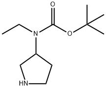 Ethyl-pyrrolidin-3-yl-carbamic acid tert-butyl ester Structure