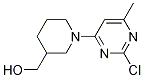 [1-(2-Chloro-6-methyl-pyrimidin-4-yl)-piperidin-3-yl]-methanol 구조식 이미지