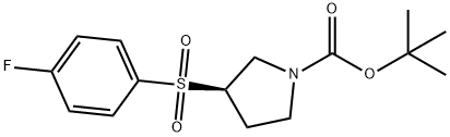 (R)-3-(4-Fluoro-benzenesulfonyl)-pyrrolidine-1-carboxylic acid tert-butyl ester Structure
