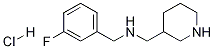 (3-Fluoro-benzyl)-piperidin-3-ylmethyl-amine hydrochloride Structure