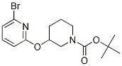 3-(6-Bromo-pyridin-2-yloxy)-piperidine-1-carboxylic acid tert-butyl ester 구조식 이미지