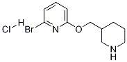 2-Bromo-6-(piperidin-3-ylmethoxy)-pyridine hydrochloride 구조식 이미지