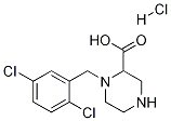 1-(2,5-Dichloro-benzyl)-piperazine-2-carboxylic acid hydrochloride Structure