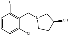 (S)-1-(2-Chloro-6-fluoro-benzyl)-pyrrolidin-3-ol 구조식 이미지