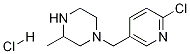 1-(6-Chloro-pyridin-3-ylmethyl)-3-methyl-piperazine hydrochloride 구조식 이미지