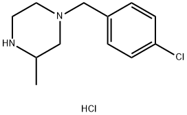 1-(4-Chloro-benzyl)-3-methyl-piperazine hydrochloride 구조식 이미지