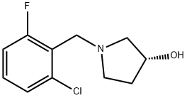 (R)-1-(2-Chloro-6-fluoro-benzyl)-pyrrolidin-3-ol 구조식 이미지