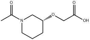 ((R)-1-Acetyl-piperidin-3-yloxy)-acetic acid 구조식 이미지
