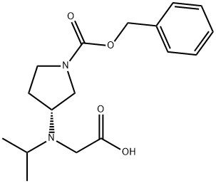 (R)-3-(CarboxyMethyl-isopropyl-aMino)-pyrrolidine-1-carboxylic acid benzyl ester Structure