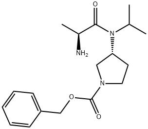 (R)-3-[((S)-2-AMino-propionyl)-isopropyl-aMino]-pyrrolidine-1-carboxylic acid benzyl ester 구조식 이미지