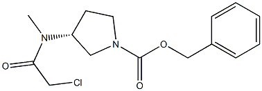 (R)-3-[(2-Chloro-acetyl)-Methyl-aMino]-pyrrolidine-1-carboxylic acid benzyl ester Structure