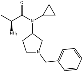 (S)-2-AMino-N-(1-benzyl-pyrrolidin-3-yl)-N-cyclopropyl-propionaMide 구조식 이미지