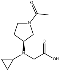 [((S)-1-Acetyl-pyrrolidin-3-yl)-cyclopropyl-aMino]-acetic acid Structure