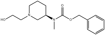 [(R)-1-(2-Hydroxy-ethyl)-piperidin-3-yl]-Methyl-carbaMic acid benzyl ester 구조식 이미지