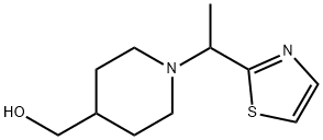 [1-(1-티아졸-2-일-에틸)-피페리딘-4-일]-메탄올 구조식 이미지