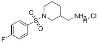 [1-(4-플루오로-벤젠술포닐)-피페리딘-3-일]-메틸아민염산염 구조식 이미지