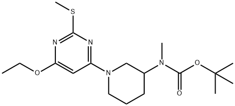 [1-(6-Ethoxy-2-Methylsulfanyl-pyriMidin-4-yl)-piperidin-3-yl]-Methyl-carbaMic acid tert-butyl ester Structure