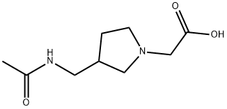 [3-(AcetylaMino-Methyl)-pyrrolidin-1-yl]-acetic acid 구조식 이미지