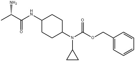 [4-((S)-2-AMino-propionylaMino)-cyclohexyl]-cyclopropyl-carbaMic acid benzyl ester 구조식 이미지