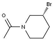 1-((R)-3-BroMo-piperidin-1-yl)-ethanone 구조식 이미지