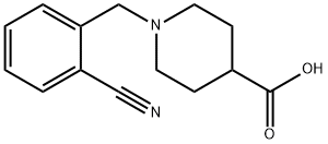 1-(2-시아노-벤질)-피페리딘-4-카르복실산 구조식 이미지