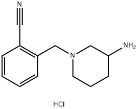 2-(3-AMino-piperidin-1-ylMethyl)-benzonitrile hydrochloride Structure