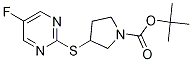 3-(5-Fluoro-pyriMidin-2-ylsulfanyl)
-pyrrolidine-1-carboxylic acid tert
-butyl ester 구조식 이미지