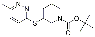 3-(6-Methyl-pyridazin-3-ylsulfanyl)
-piperidine-1-carboxylic acid tert-
butyl ester 구조식 이미지