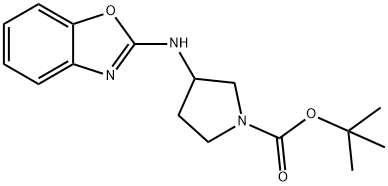 3-(Benzooxazol-2-ylaMino)-pyrrolidine-1-carboxylic acid tert-butyl ester Structure