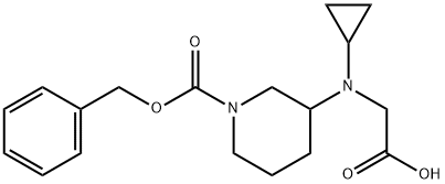 3-(CarboxyMethyl-cyclopropyl-aMino)-piperidine-1-carboxylic acid benzyl ester Structure